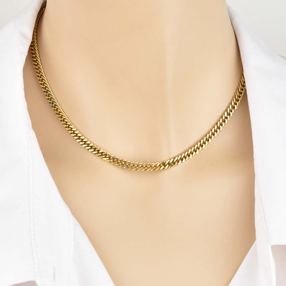 Adamantium Gold Chain 4.5MM Αλυσίδα λαιμού από ανοξείδωτο ατσάλι 316L